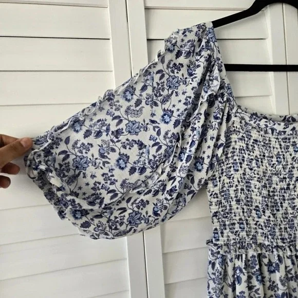 Super‎ Natural by Secret Mission Floral Georgette Mini Dress Size S Cottagecore - Picture 4 of 10